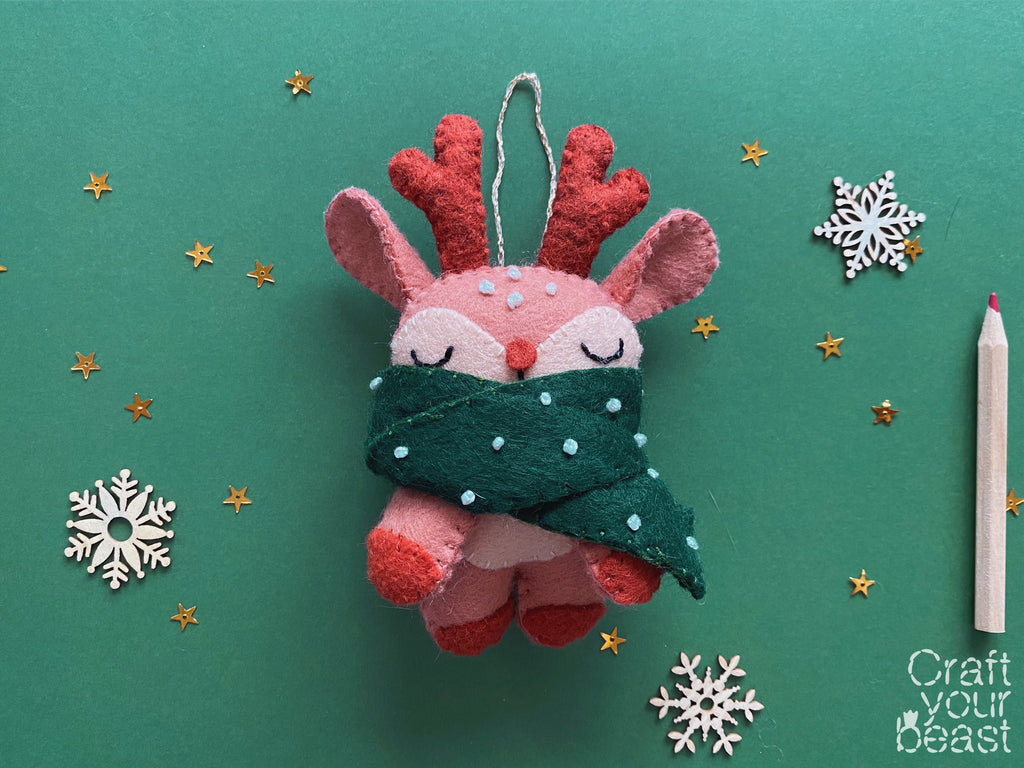 Patron de couture peluche renne de noël