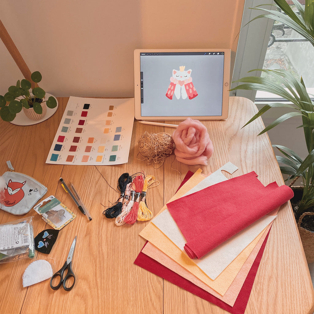 Patron de couture peluche renard des bois – Tutoriel PDF à coudre en feutrine