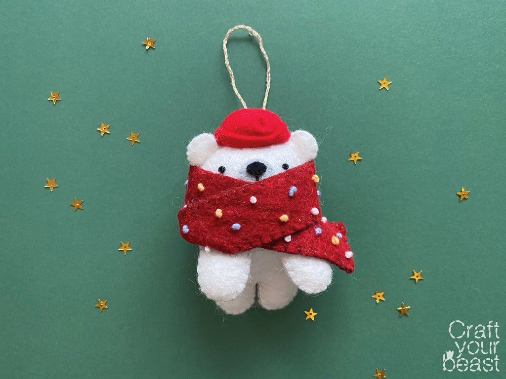 Kit de couture Ours de noël en feutrine