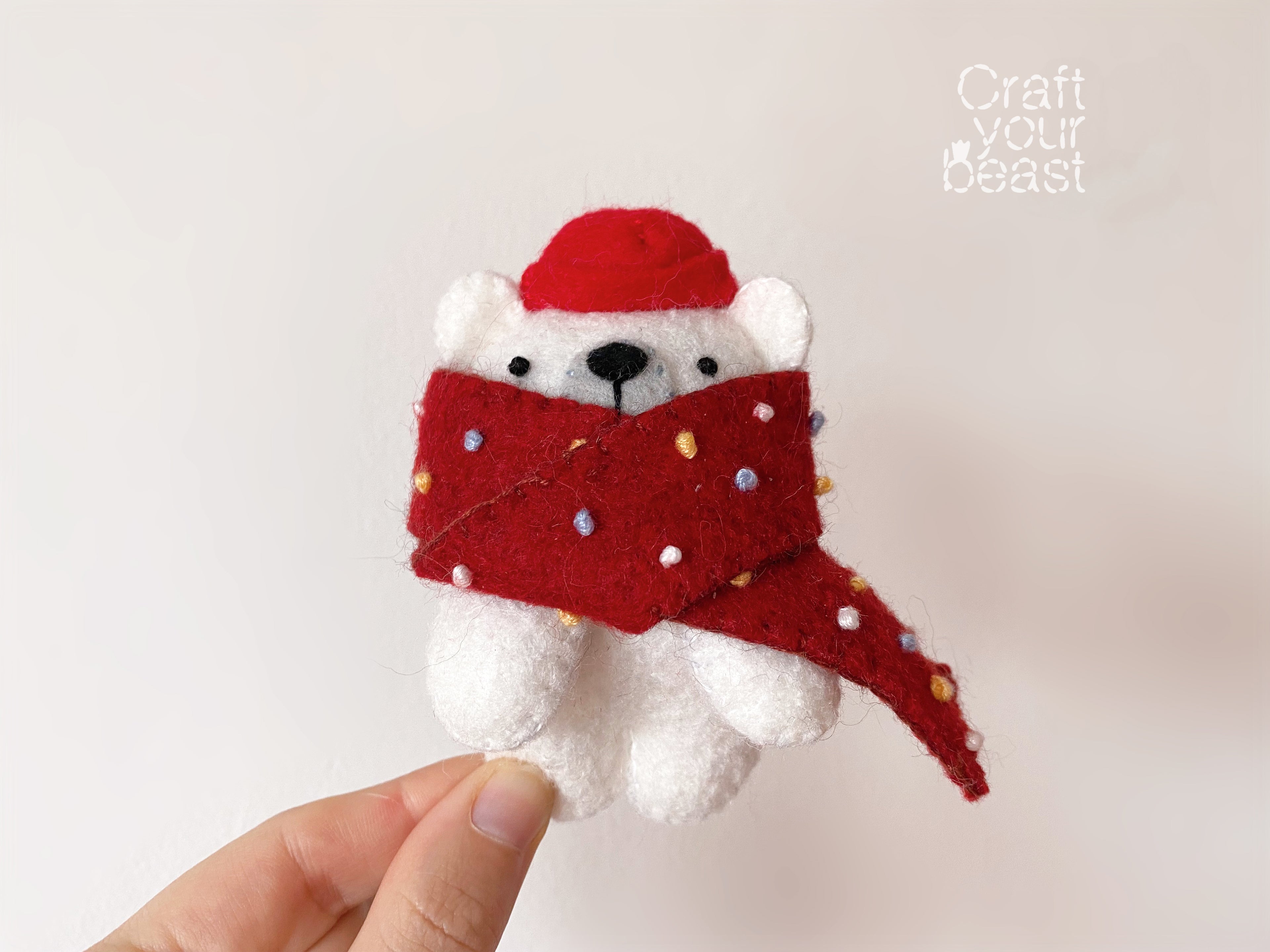 Lot KIT de couture Renne et Ours de noël