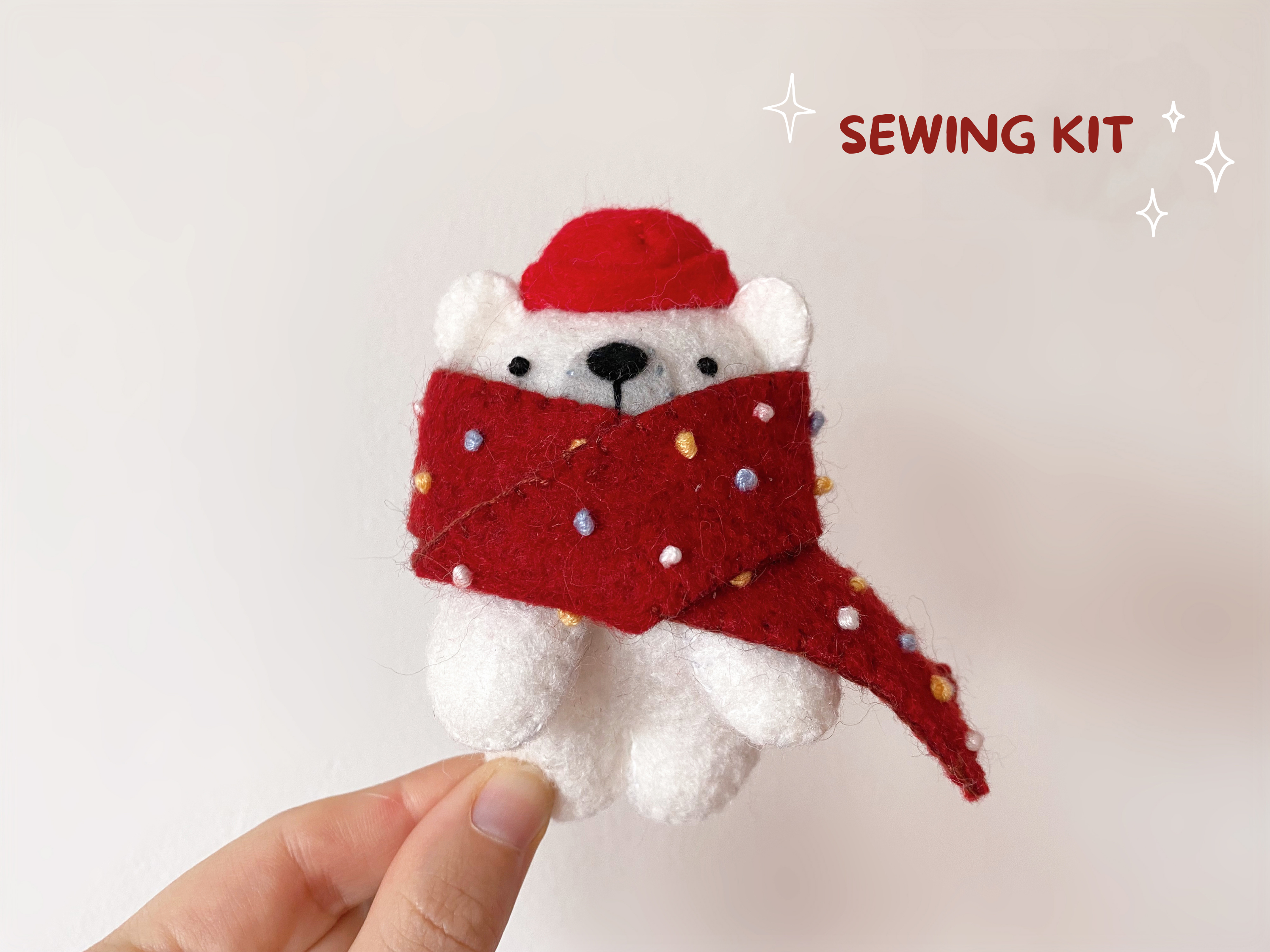 Kit de couture Ours de noël en feutrine