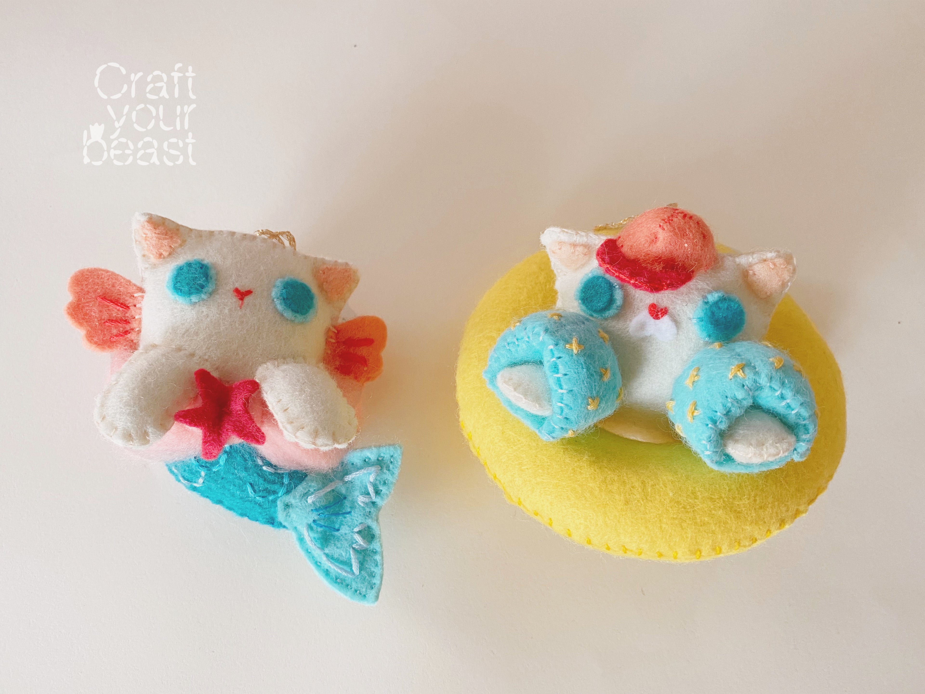 Patron de couture peluche chat bouée