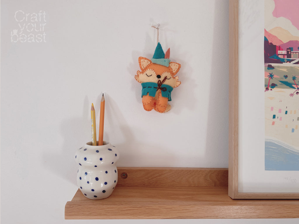 Patron de couture peluche renard des bois – Tutoriel PDF à coudre en feutrine