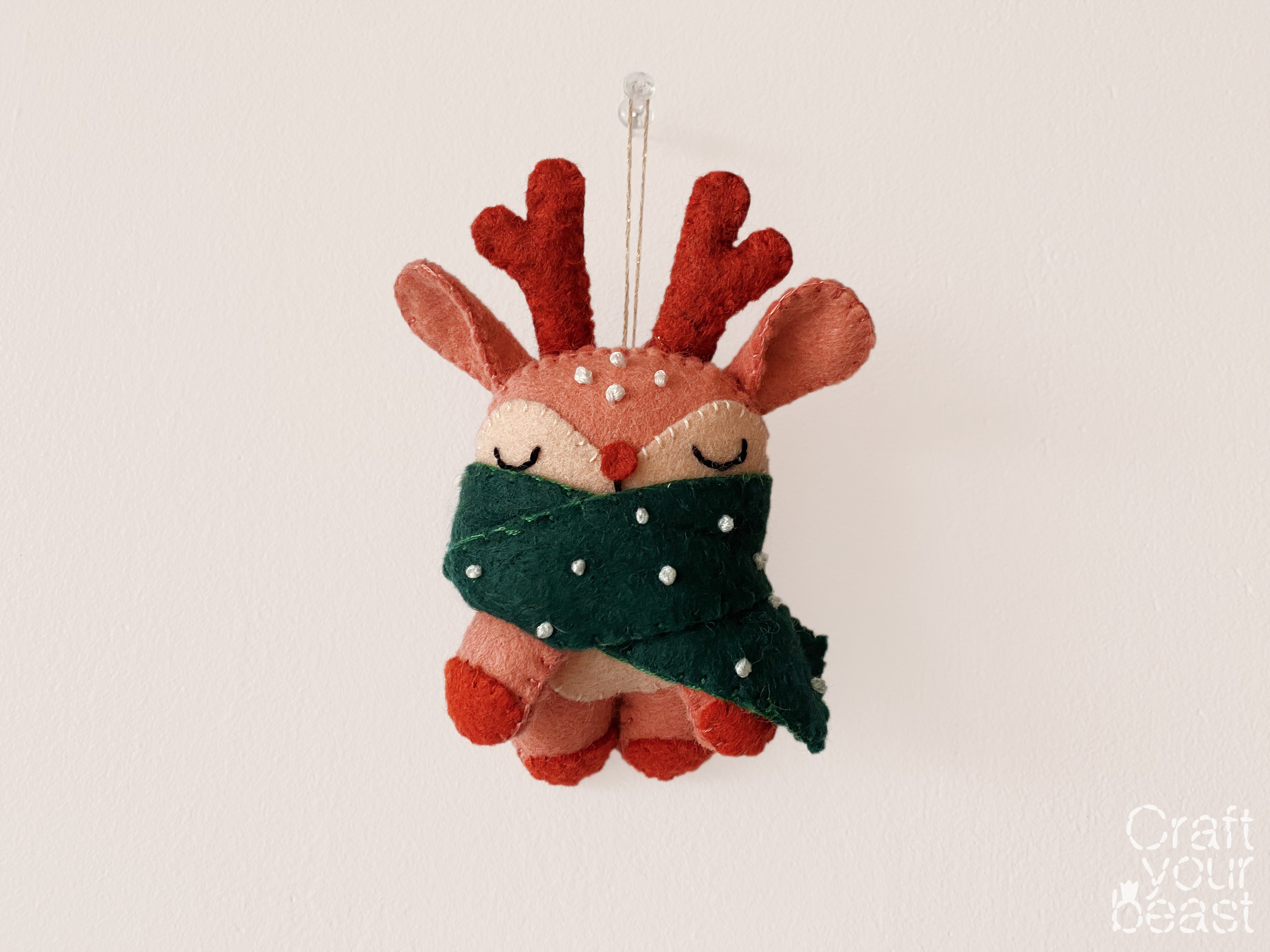 Patron de couture peluche renne de noël