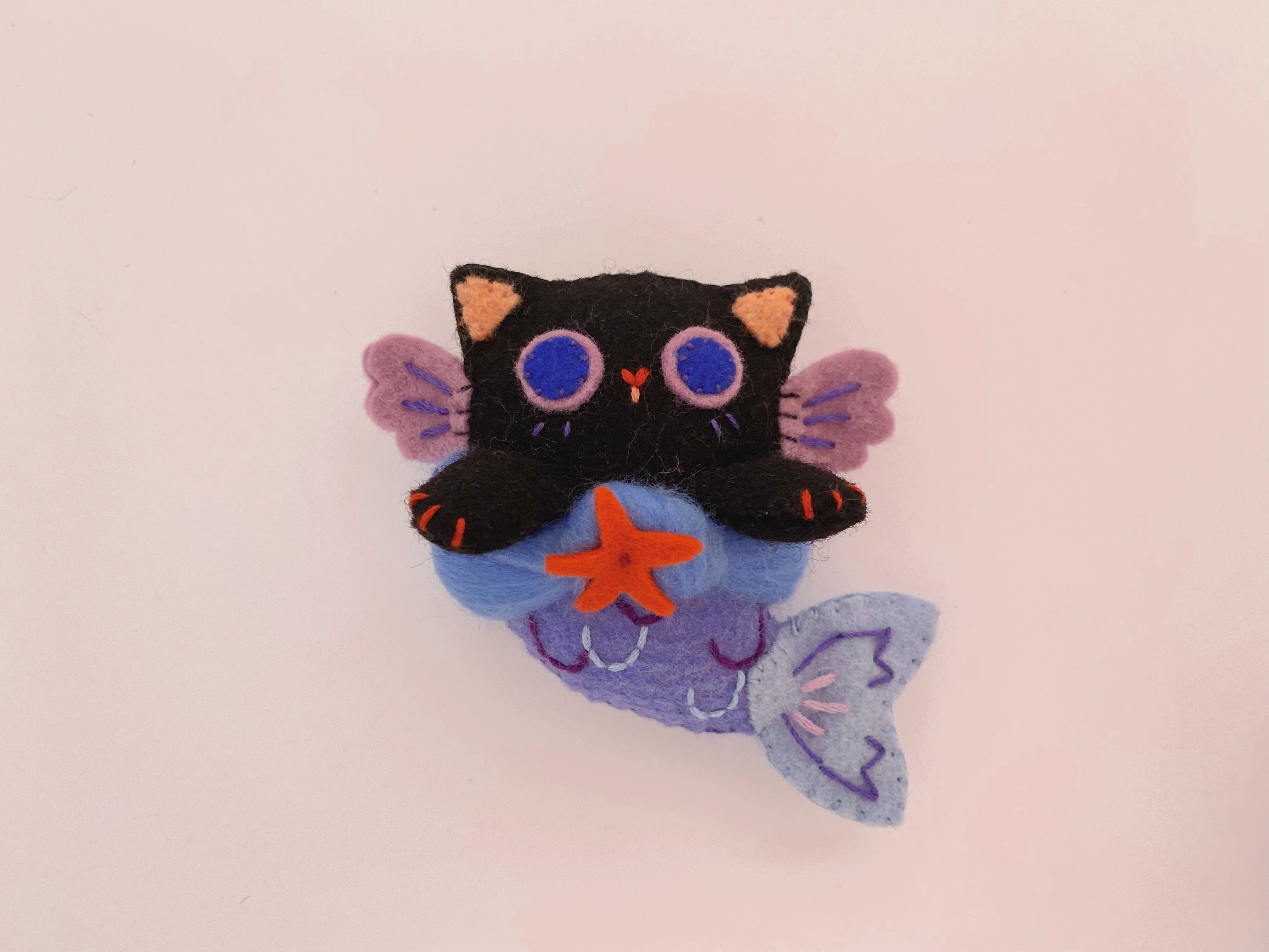 Kit de couture chaton sirène noir