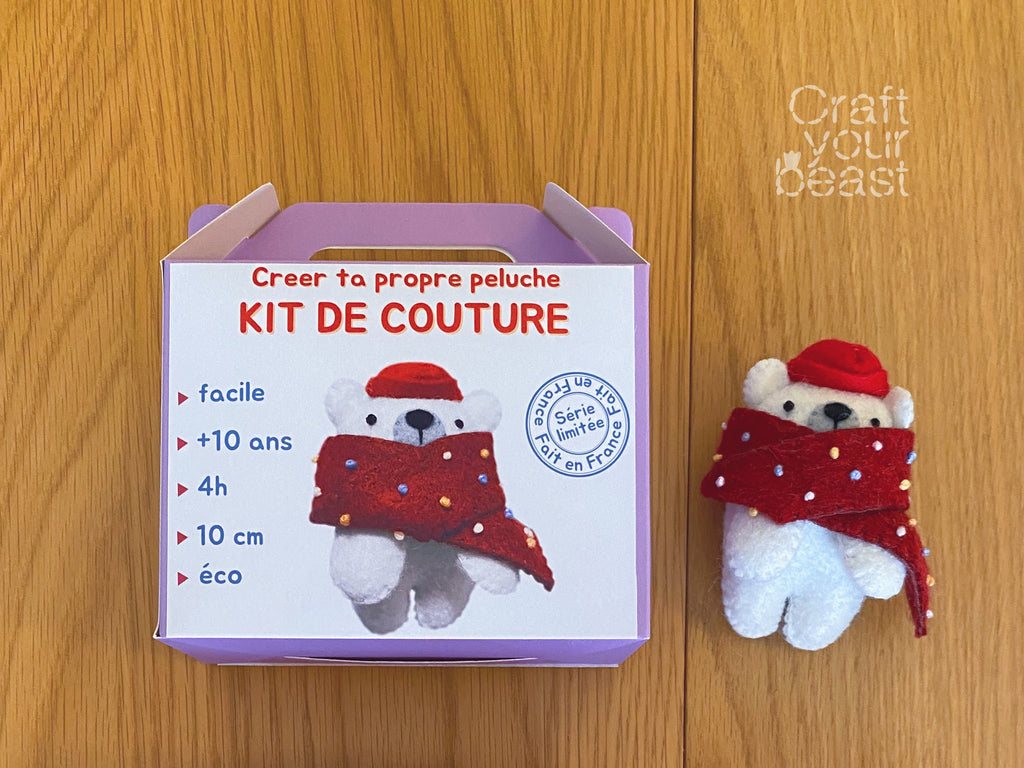 Kit de couture Ours de noël en feutrine