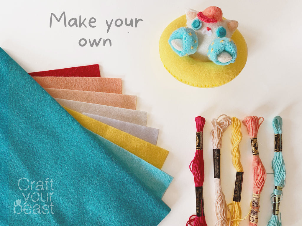 Patron de couture peluche chat bouée