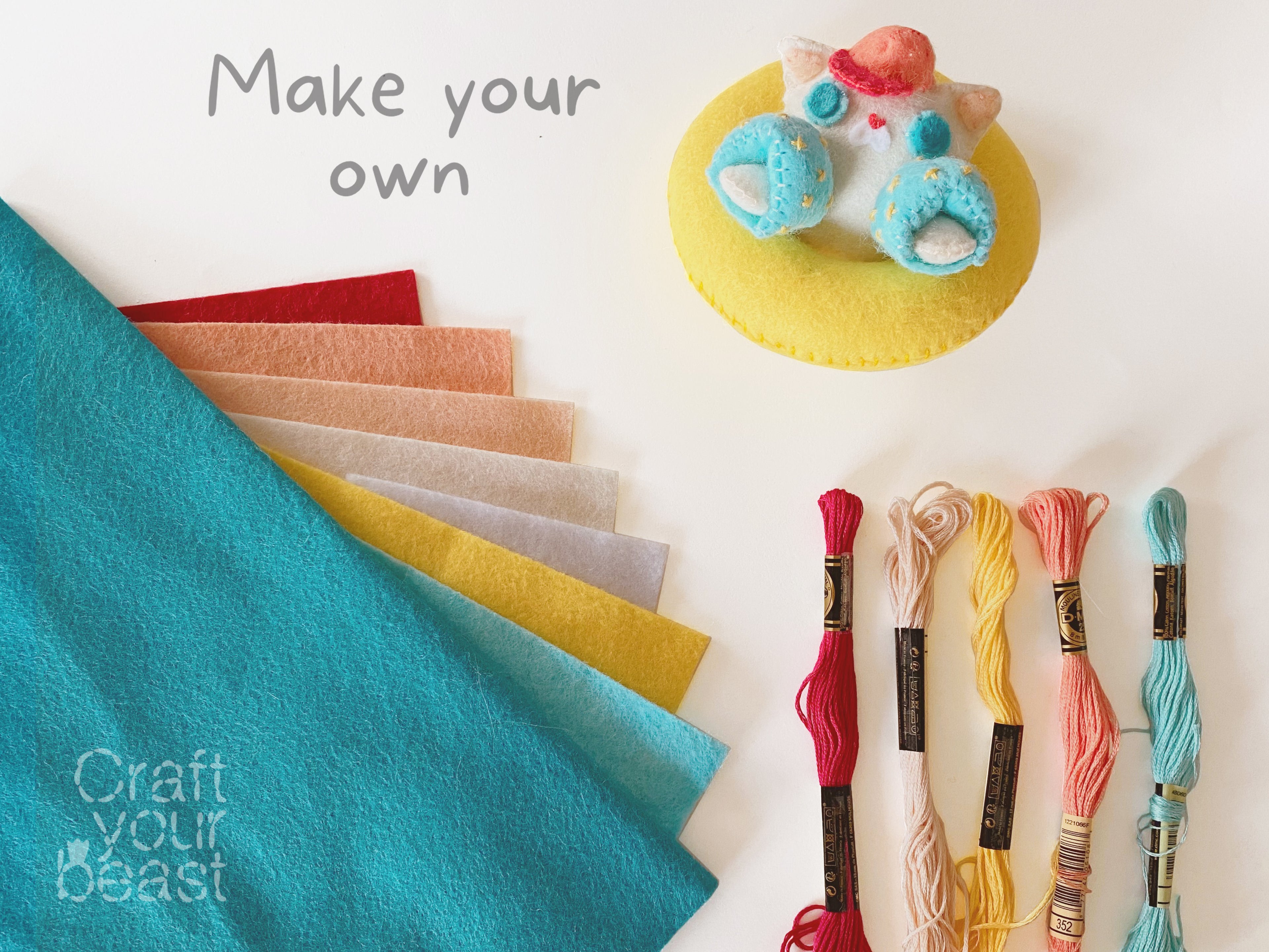 Patron de couture peluche chat bouée