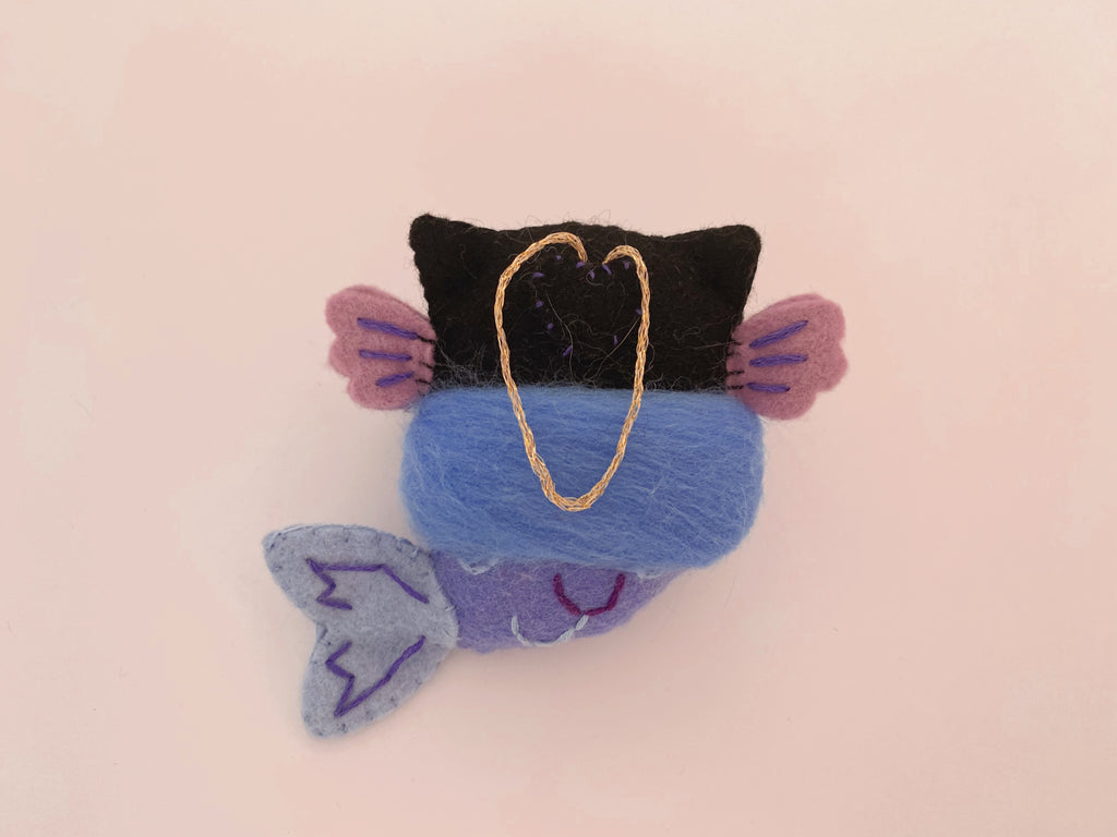 Kit de couture chaton sirène noir