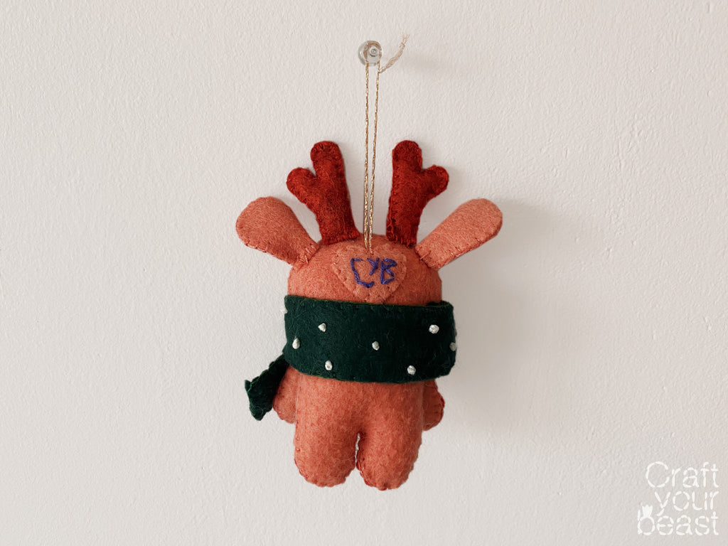 Patron de couture peluche renne de noël