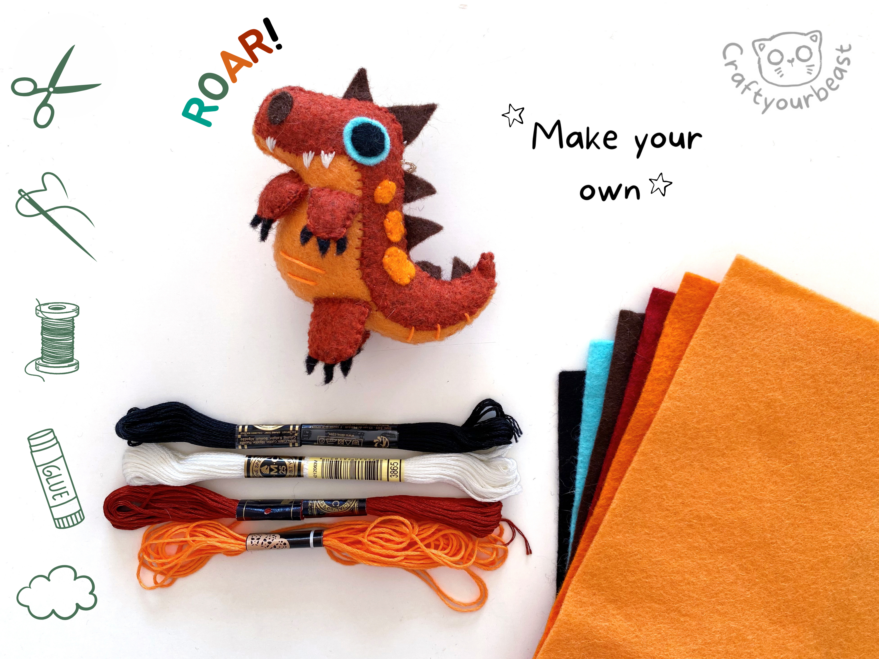 Kit de couture dino T-rex