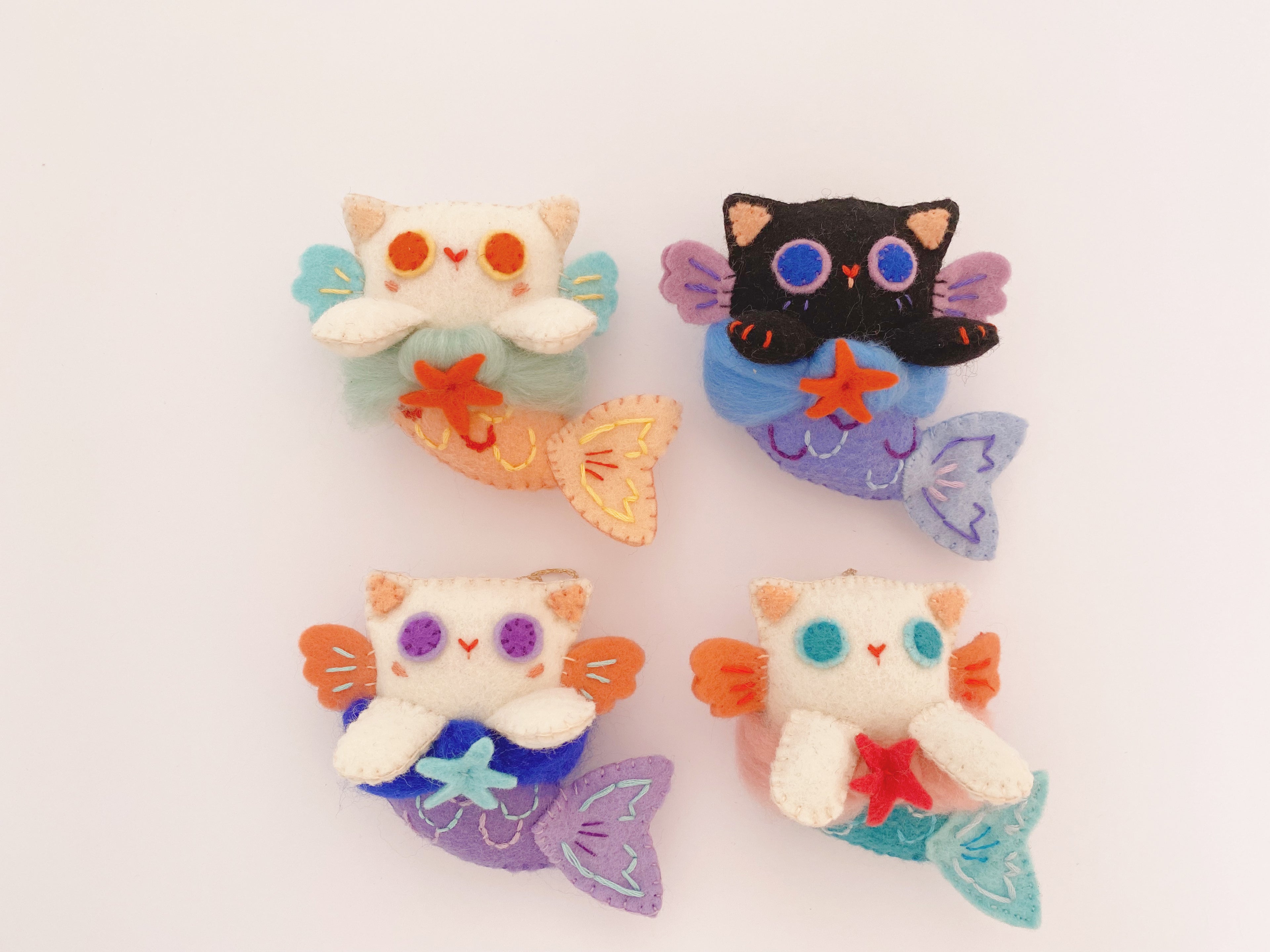 Patron de couture peluche chat sirène