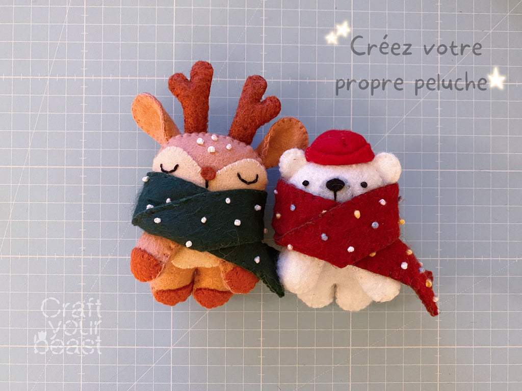 Patron de couture peluche renne de noël