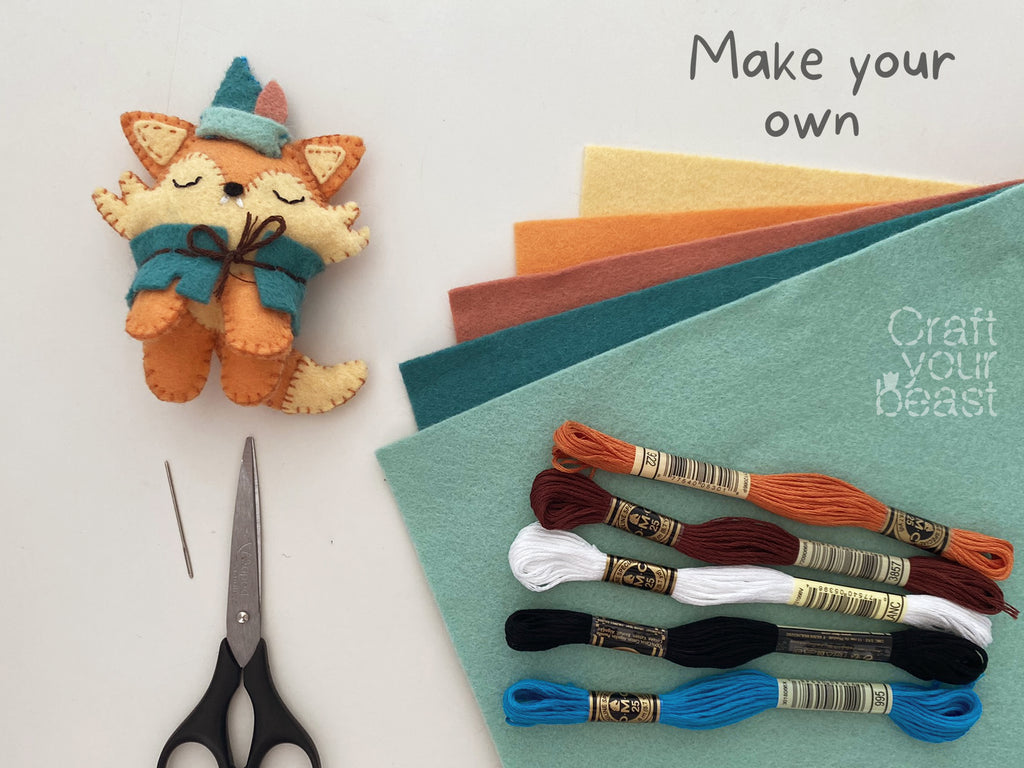 mini peluche en feutrine renard des bois et patron pdf