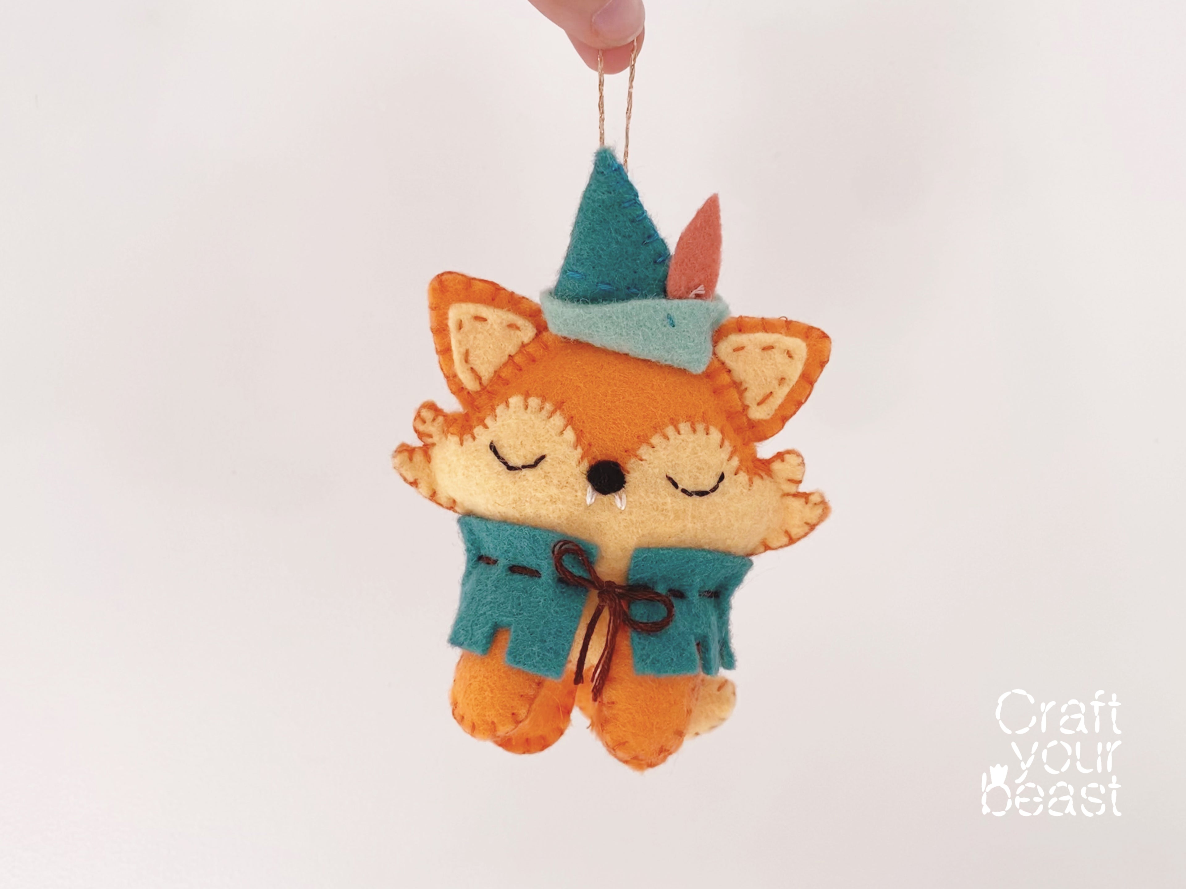 mini peluche en feutrine renard des bois et patron pdf