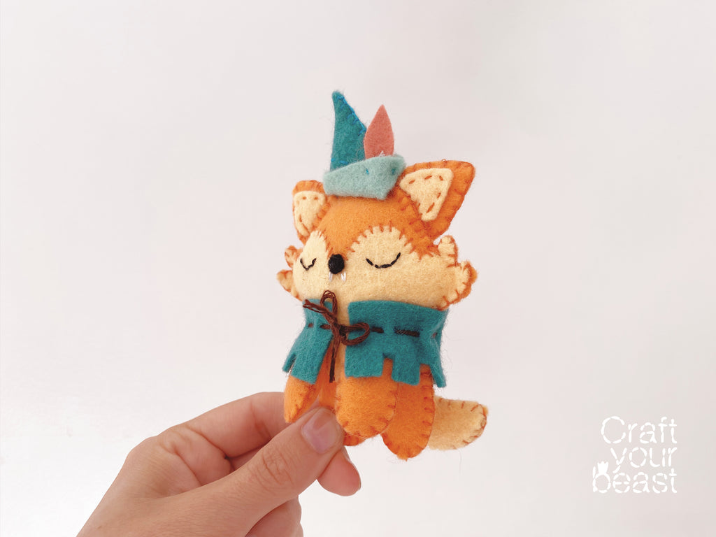 mini peluche en feutrine renard des bois et patron pdf