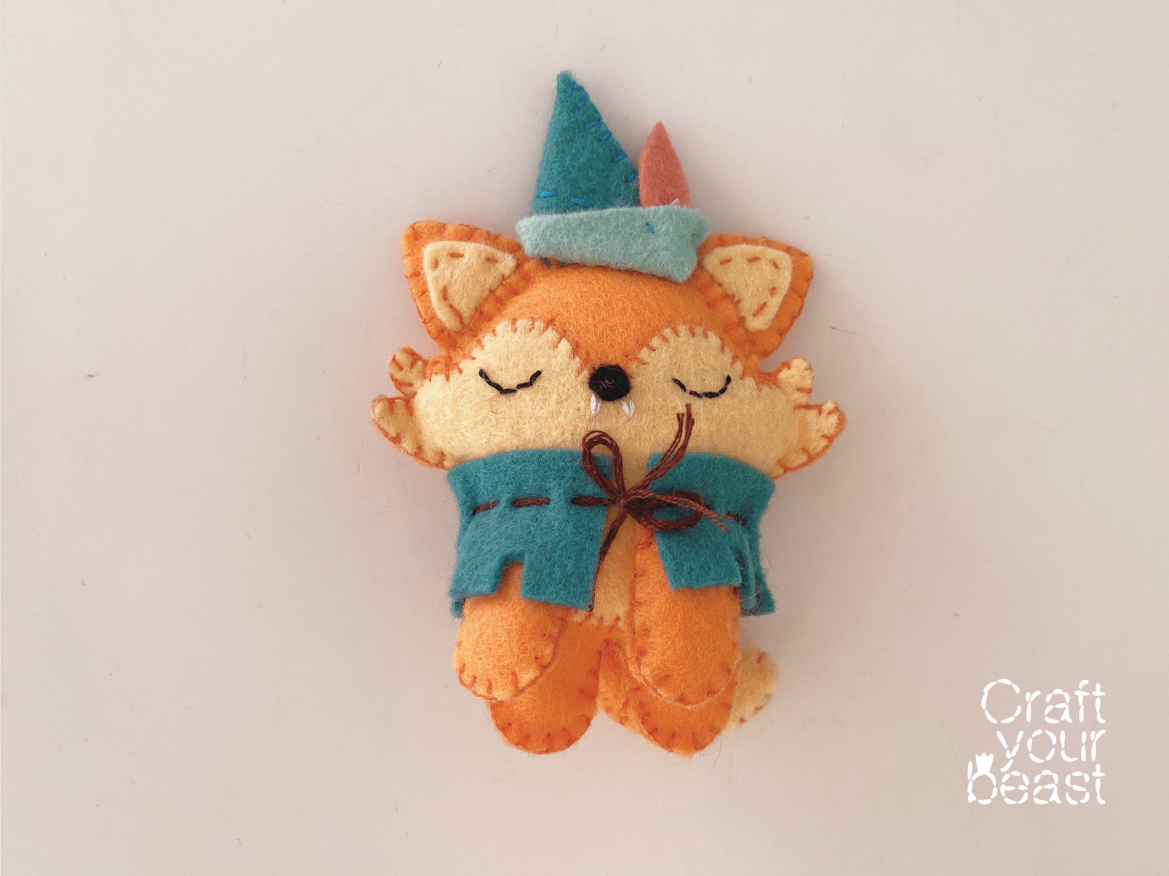 mini peluche en feutrine renard des bois et patron pdf
