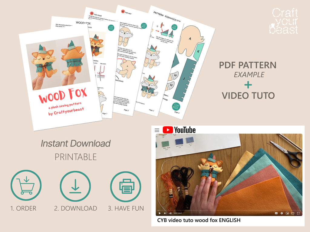 Patron de Couture Peluche Chat des marais