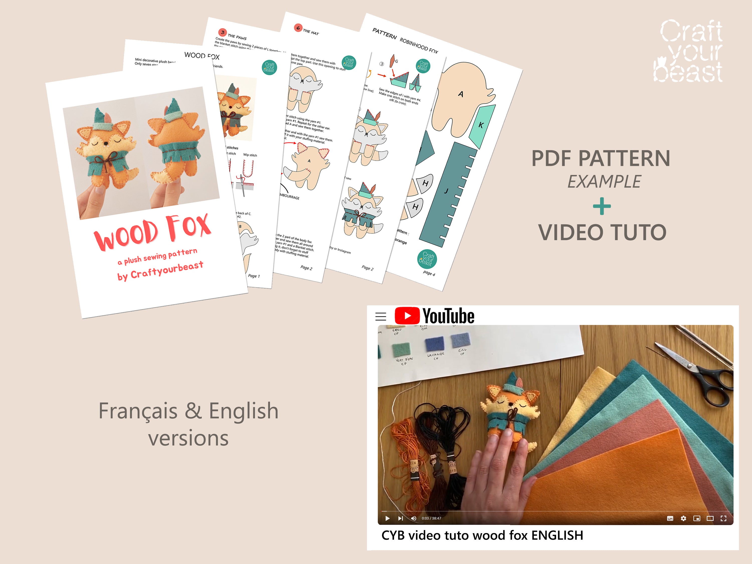 Kit de couture chat du marais