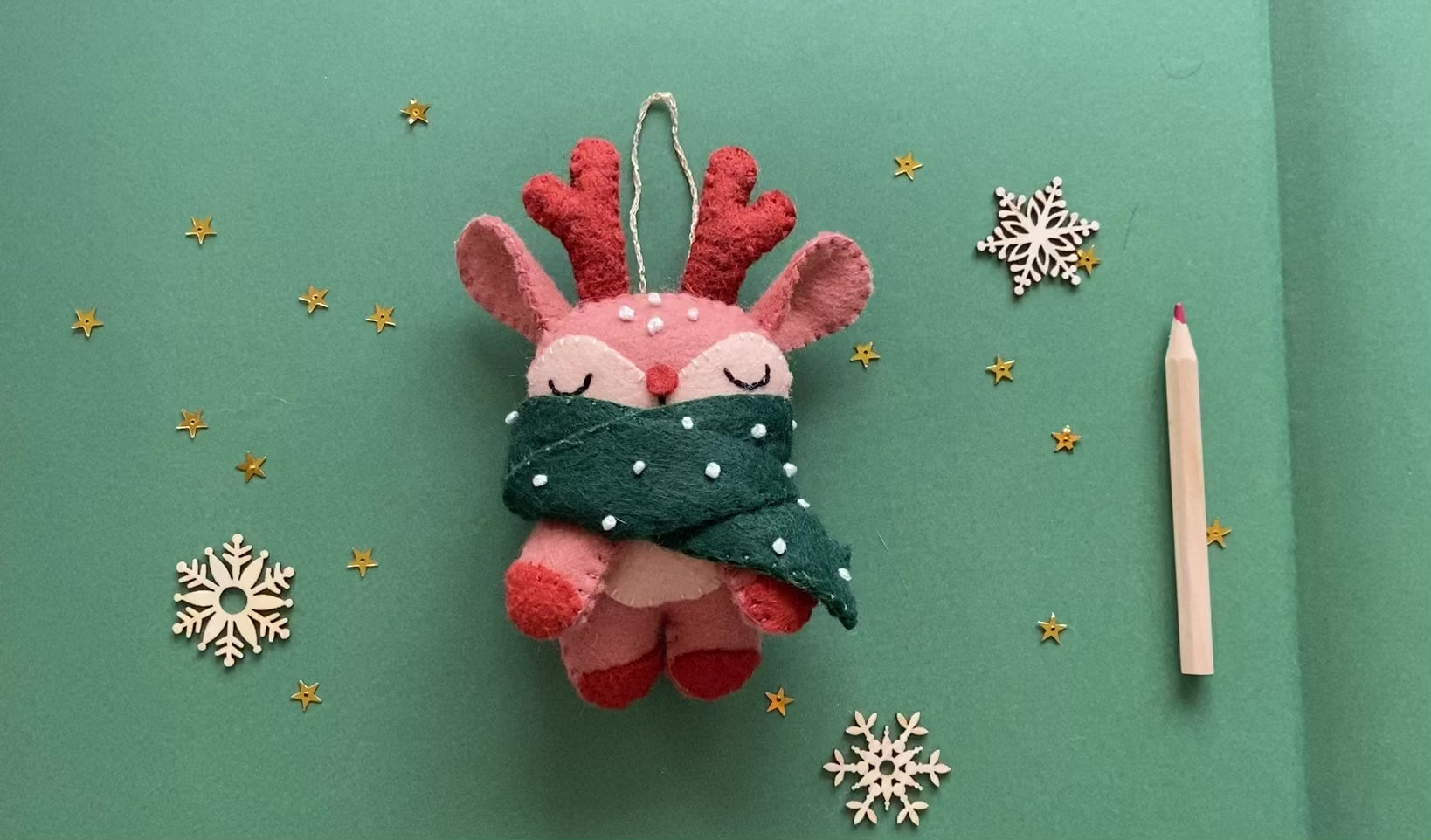 Lot de 2 patrons de couture peluche ours et renne de noël