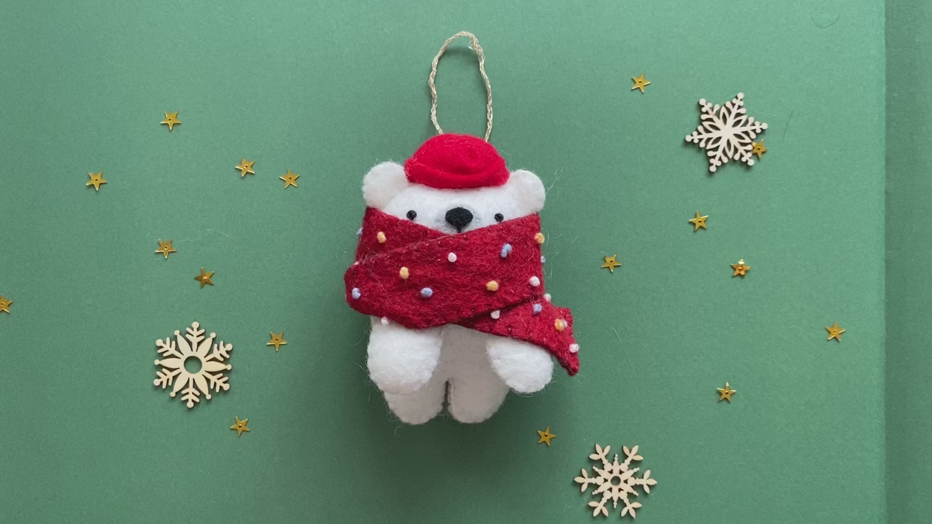 Kit de couture Ours de noël en feutrine