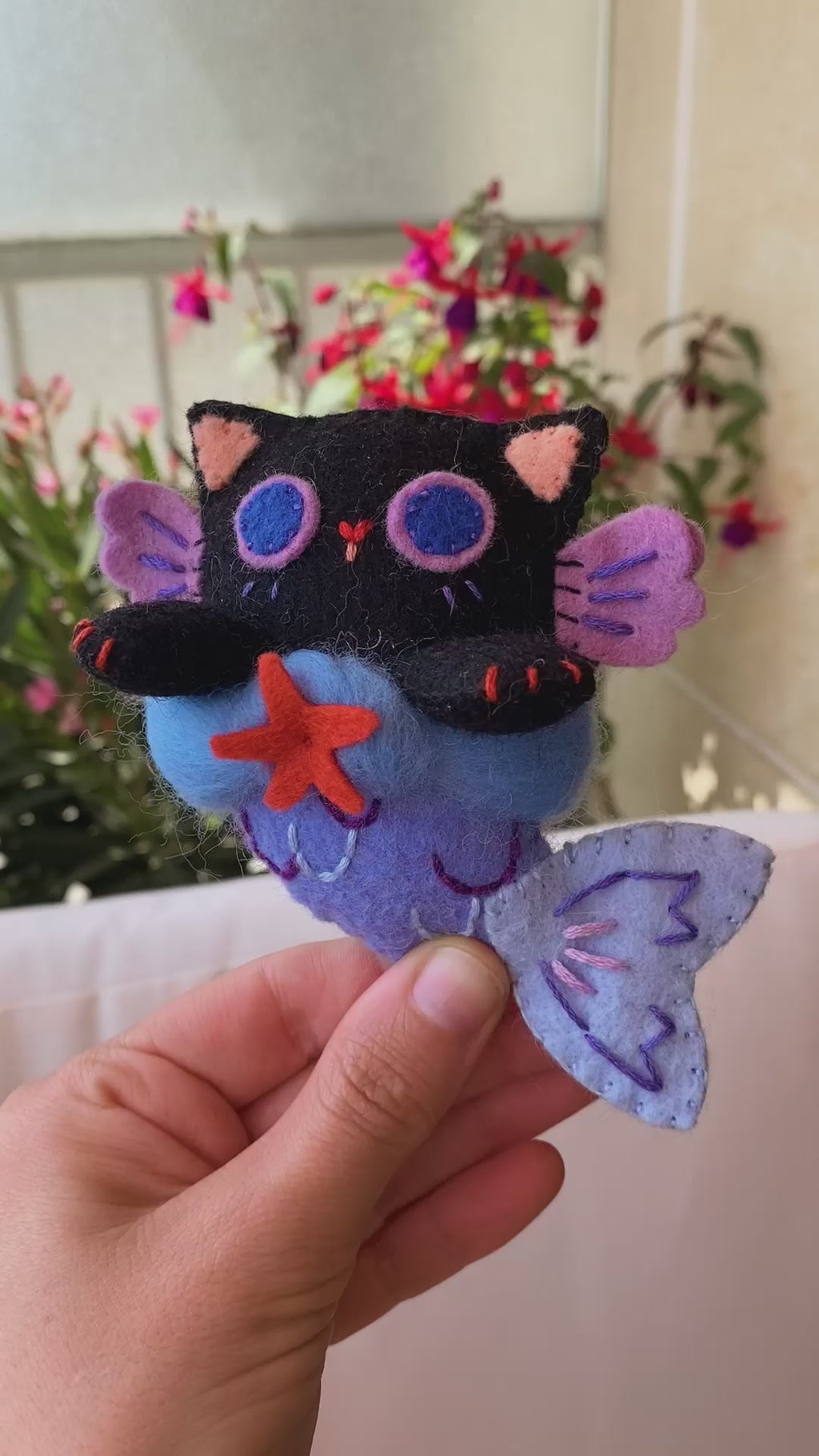 Kit de couture chaton sirène noir